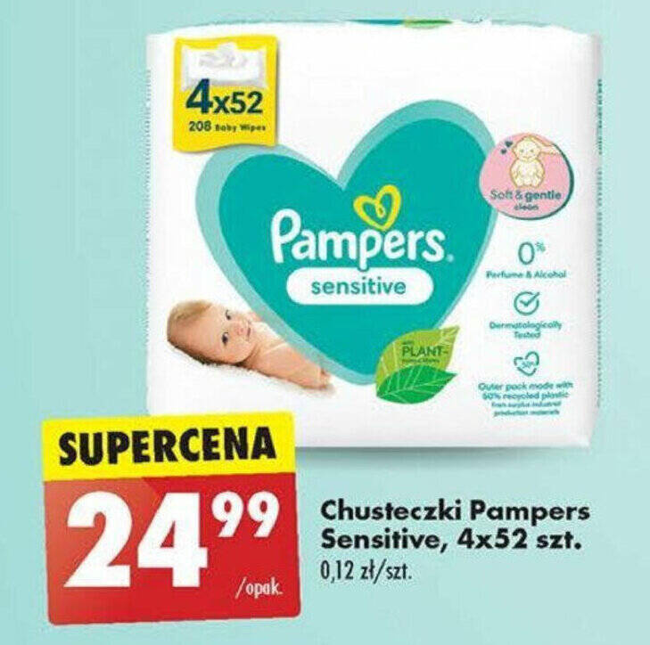 biedronka chusteczki pampers sensitive