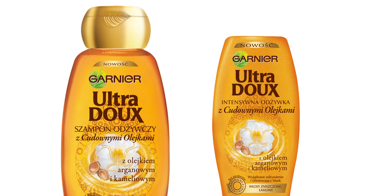 odzywka i szampon ultra doux garnier z cudownymi olejkami