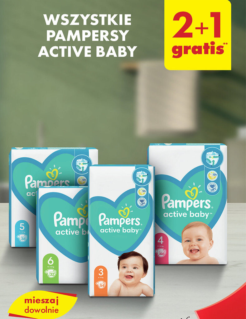 biedronka pampers active 31.99