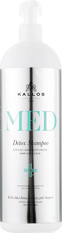 kallos med detox shampoo głęboko oczyszczający szampon przeciwłupieżowy 1000 ml