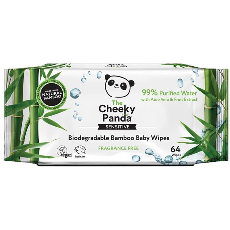 cheeky panda nawilżane bambusowe chusteczki 99 wody