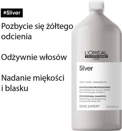 loreal silver szampon do włosów siwych lub mocno rozjaśnianych