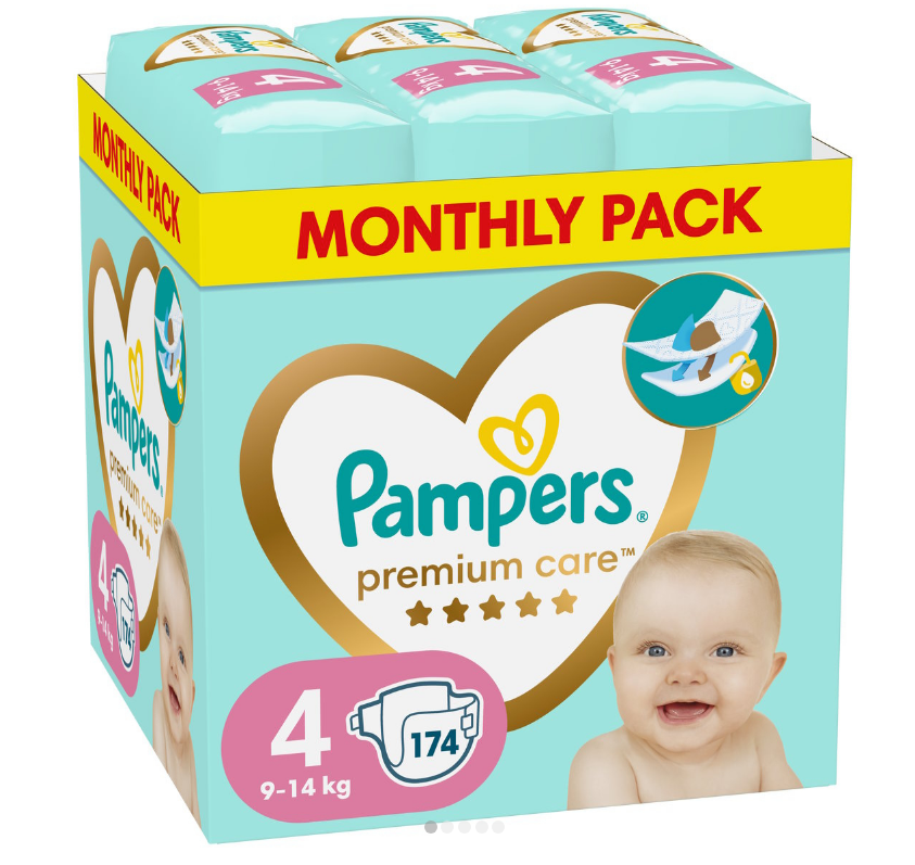 pampers 4 mega box 174