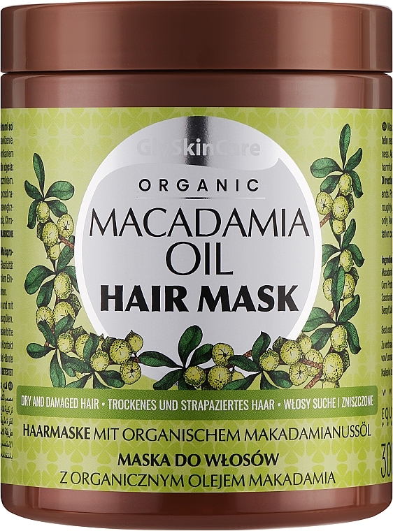 glyskincare macadamia oil odżywka do włosów z organicznym olejem makadamia