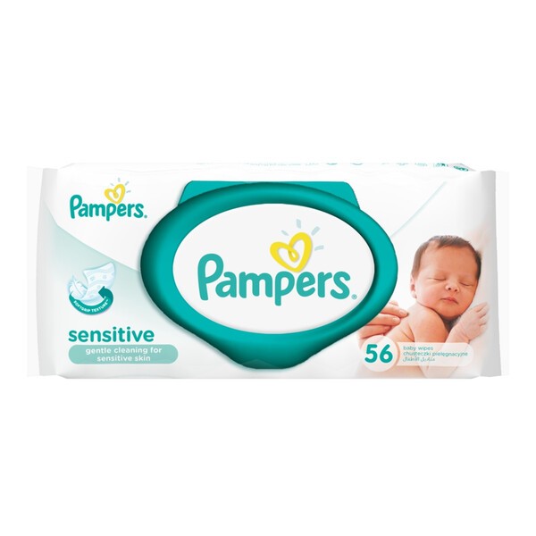 pampers sensitive chusteczki dla niemowląt 4 x 56 szt