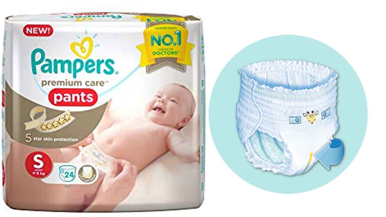 sticky tape on back side of pampers pants