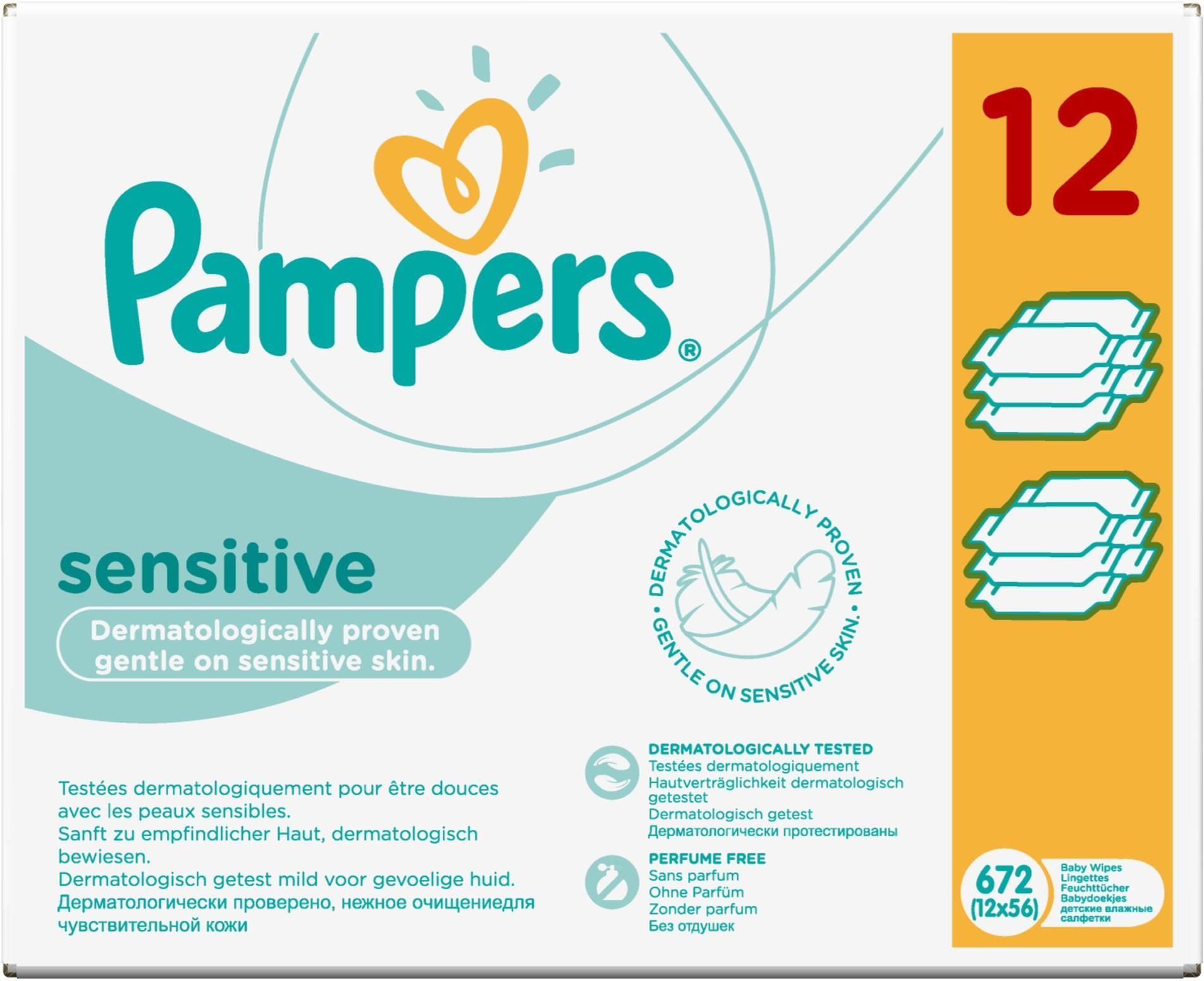 chusteczki sensitive 12 x 56 sztuk pampers