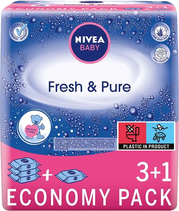 nivea baby chusteczki nawilżane fresh & pure 5 1