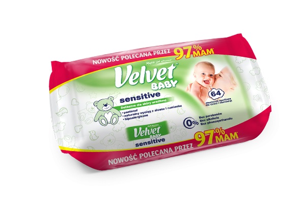 velvethipoalergiczne chusteczki nawilżane velvet baby sensitive sklad