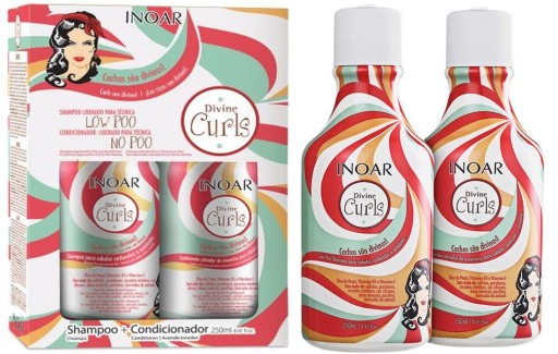 inoar divine curls szampon odżywka do włosów kręconych