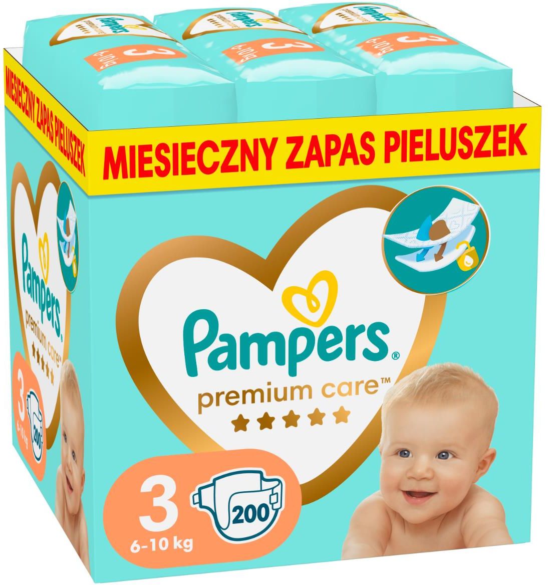 10 sztuk pampers premium care rozmiar