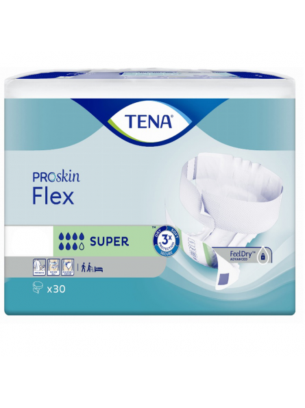 pieluchomajtki tena flex proskin super medium 71-102 cm 30 sztuk