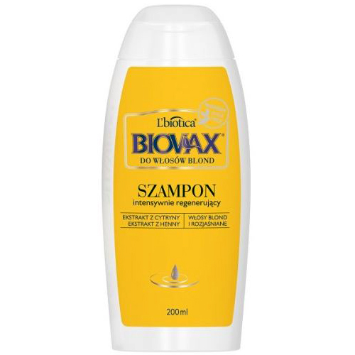 biovax intensywnie regenerujący szampon do włosów blond