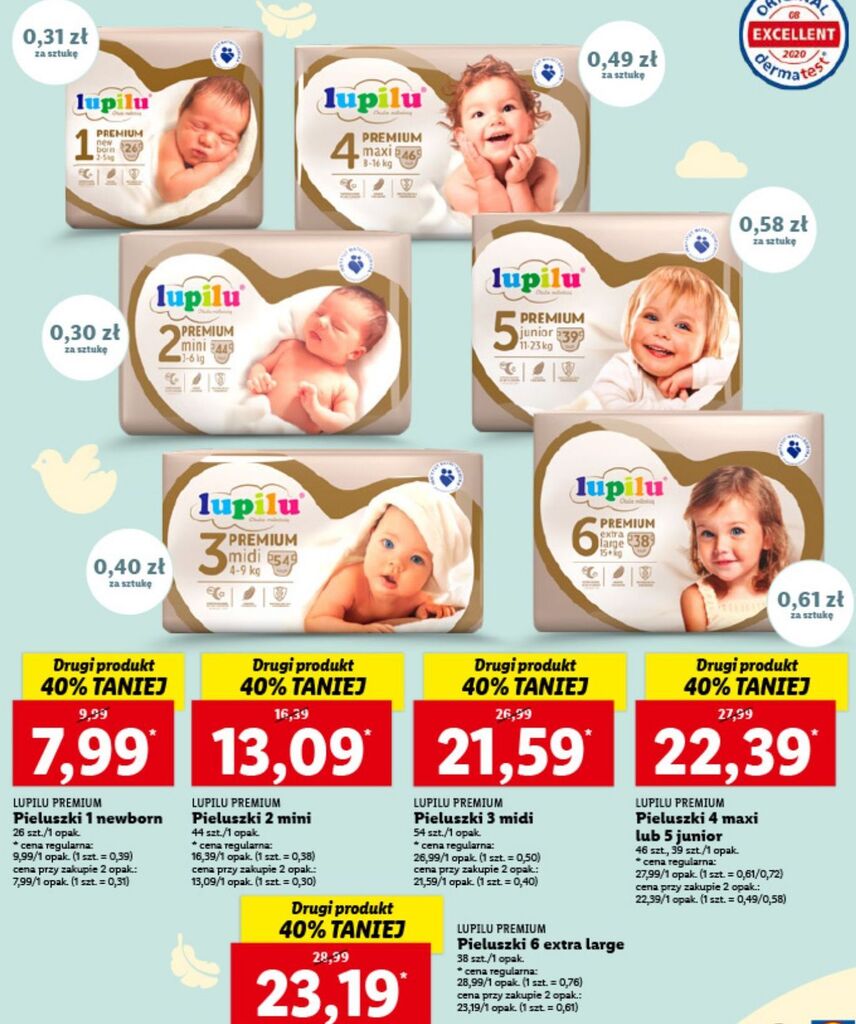 lidl pampers 2 cena