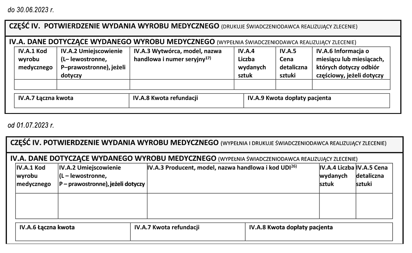 numer ewidencyjny zlecenia na pieluchomajtki