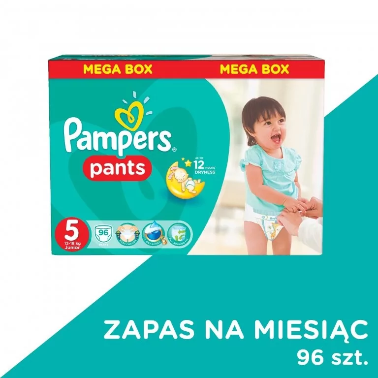 pampers pants 5 junior 12-18kg 96 szt