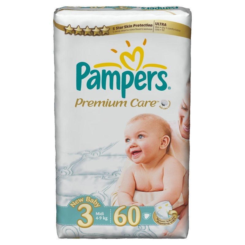 pampers premium care 3 midi 4-9kg 60 erhfbyf