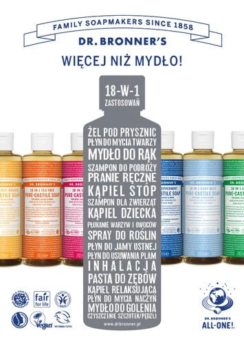 dr bronners mydło w kostce szampon