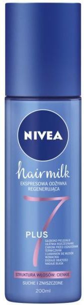 nivea hairmilk ekspresowa odżywka regenerująca do włosów suchych i zniszczonych