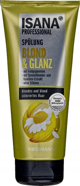 isana professional odżywka do włosów połysk koloru blond 2