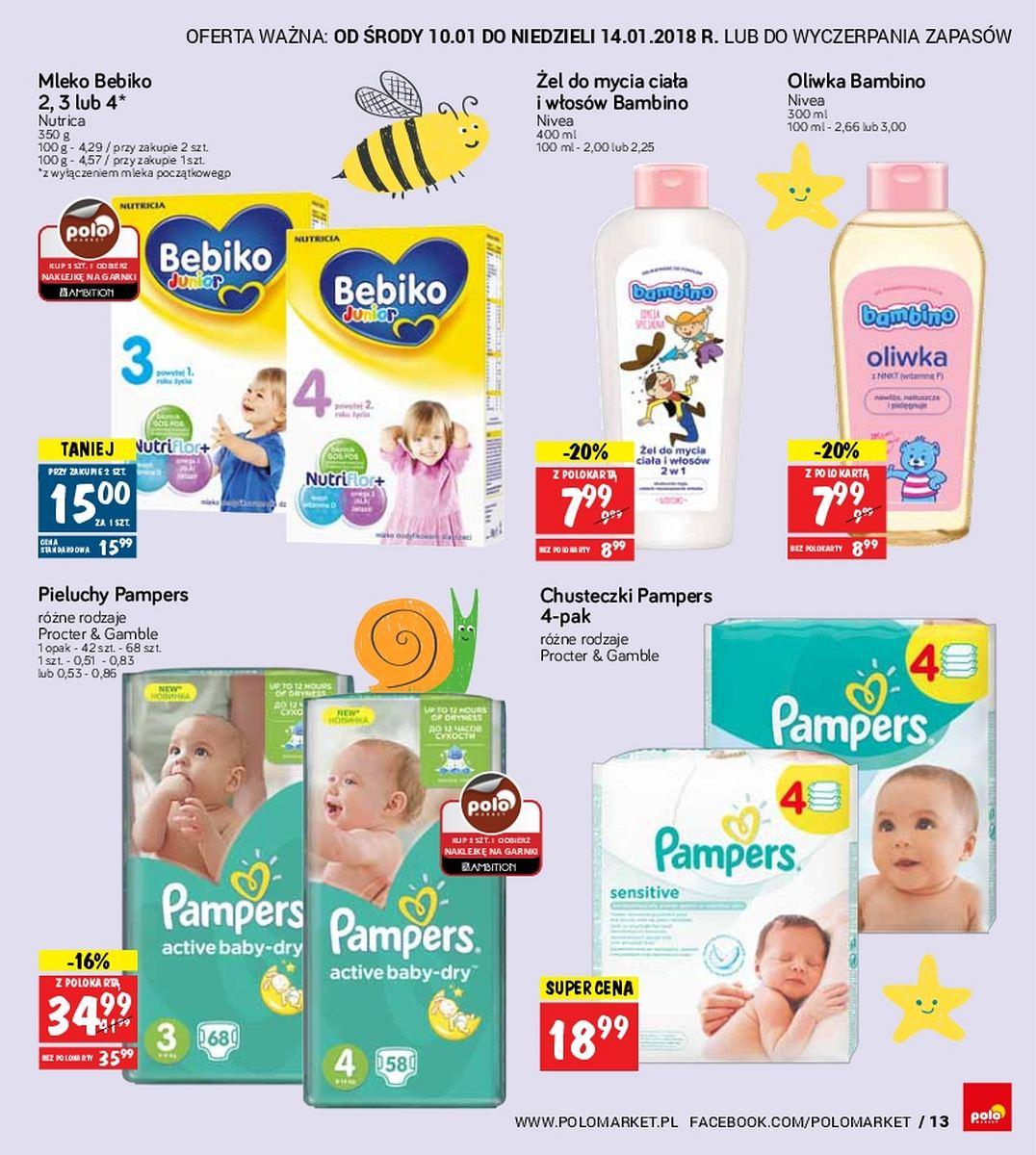 polomarket gazetka husteczki pampers