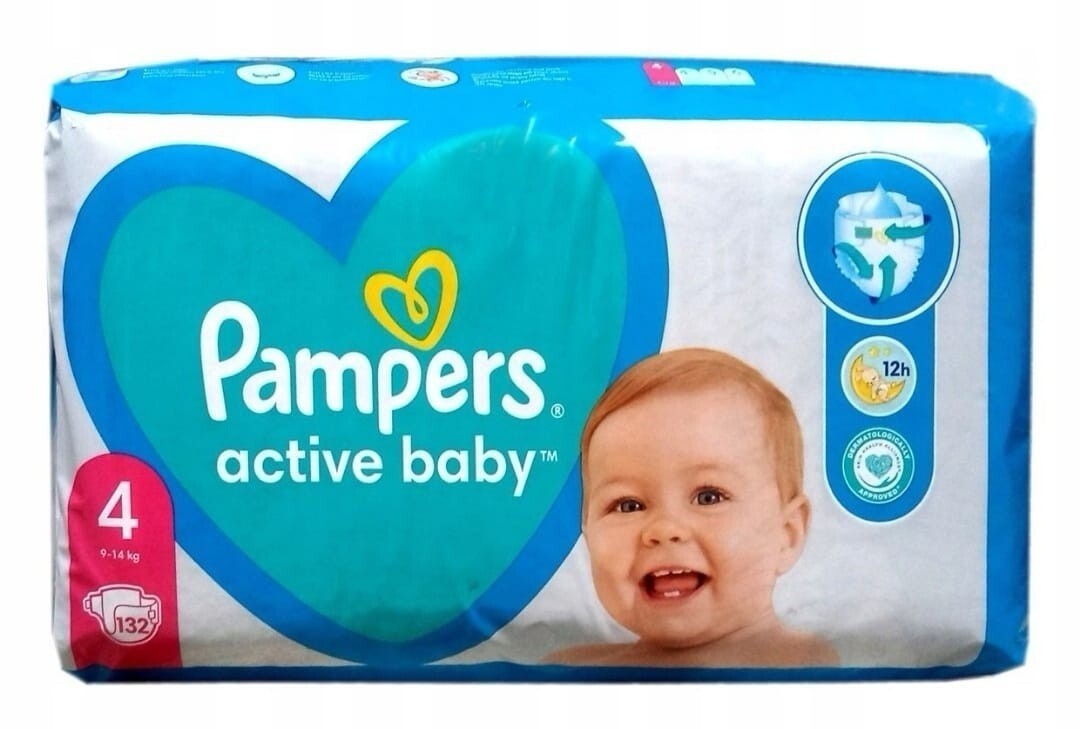 allegro pampers active baby 132 szt