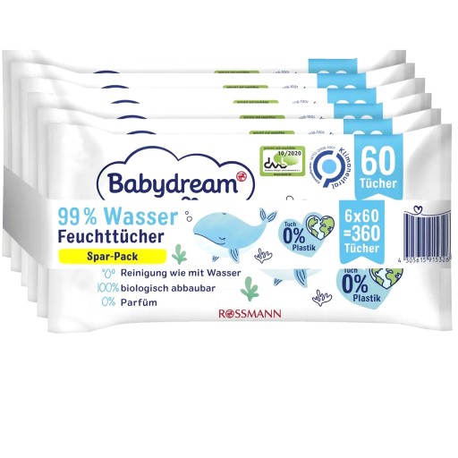 babydream chusteczki nawilżane dwupak