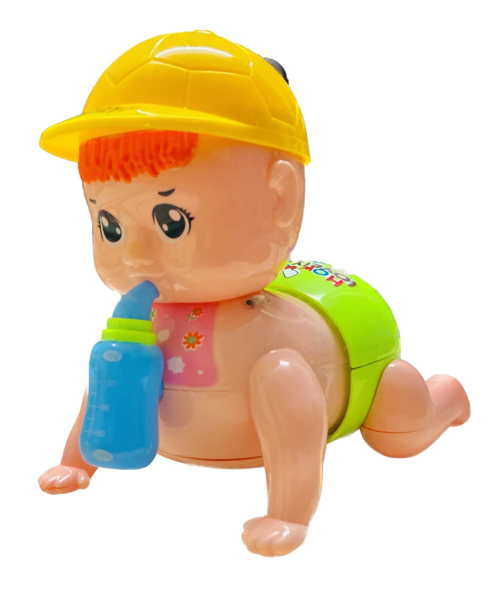 screwed toy crawling baby in pampers