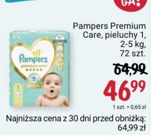 cena pieluszek pampers 1 w rossmanie