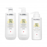 goldwell dualsenses rich repair szampon 1000 ml kuracja 500 ml