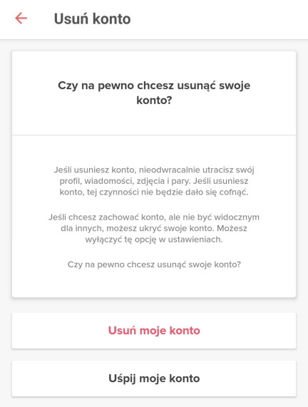 jak usunąć konto pampers