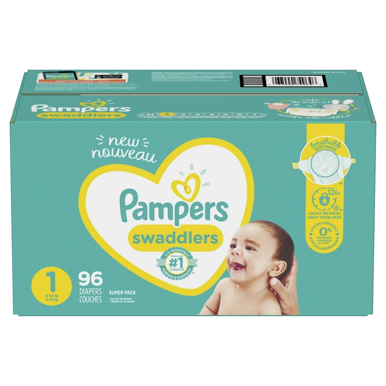 pampers 96 pack size 1