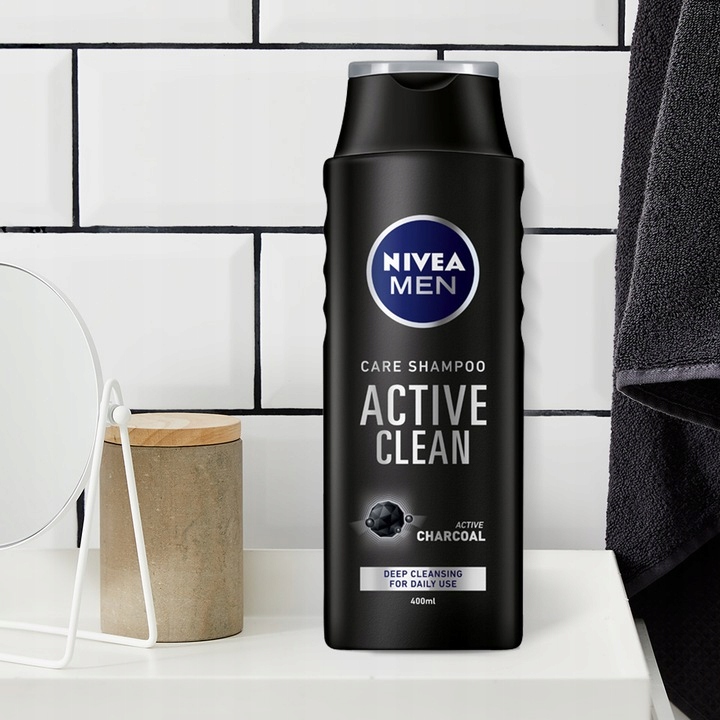 nivea men active clean szampon z węglem aktywnym