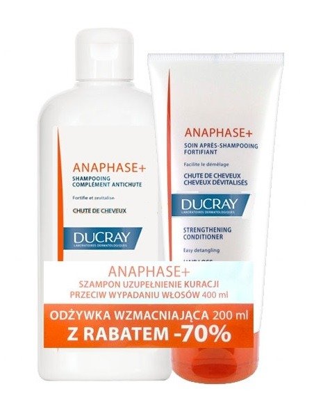 ducray anaphase szampon przeciw wypadaniu włosów 400ml anaphase odżywka 200ml