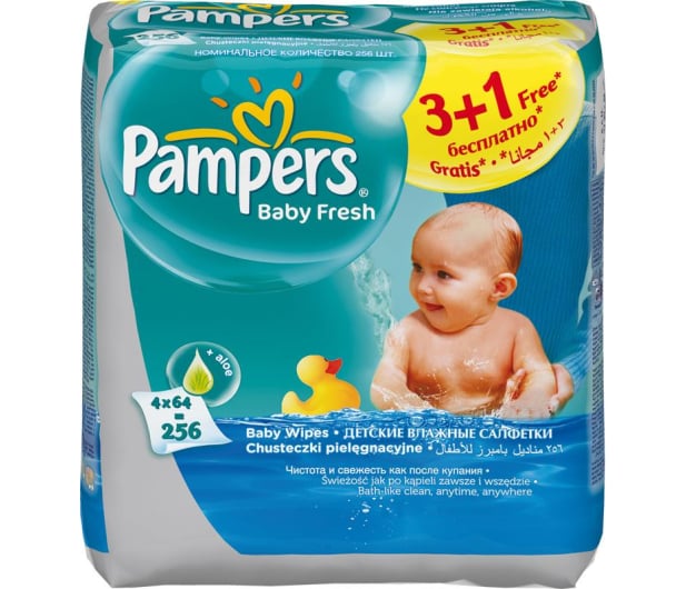 pampers chusteczki 4x64