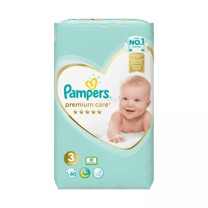 pampers premium care pieluchy jednorazowe rozmiar 3 midi 60 szt