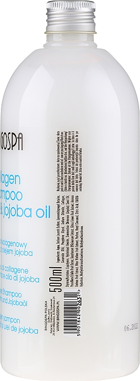 bingospa collagen shampoo kolagenowy szampon do włosów z olejkiem jojoba