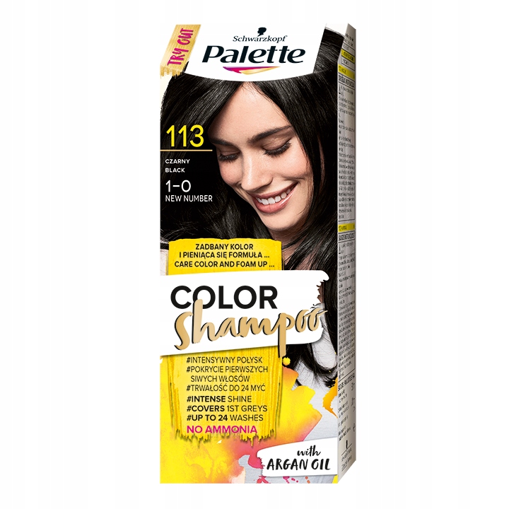 palette color shampoo szampon koloryzujący bez amoniaku nr 113 czarny