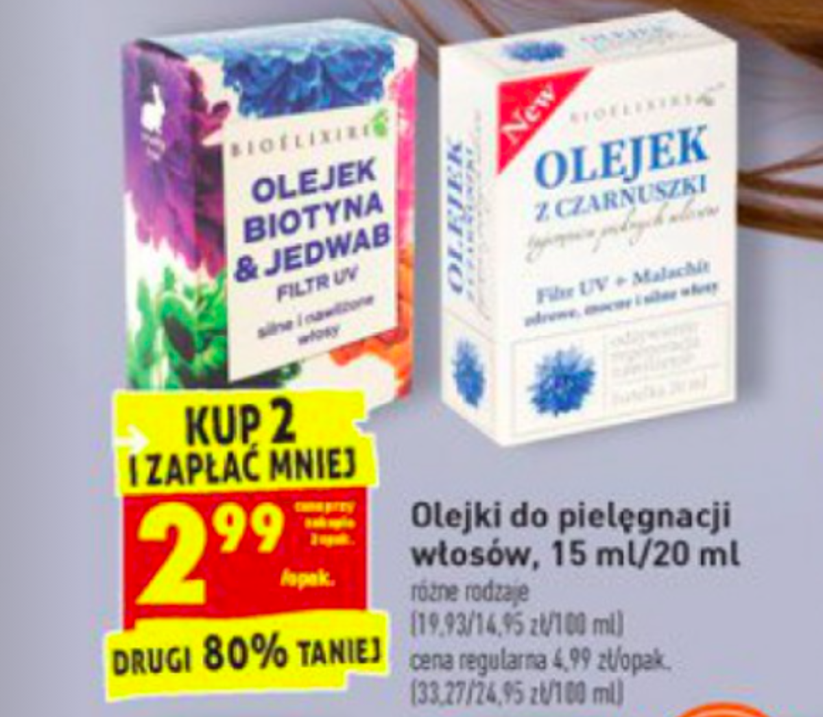 olejek do włosów z biedronki