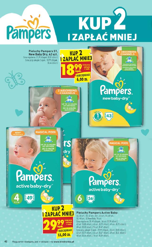 biedronka pampers 29.99