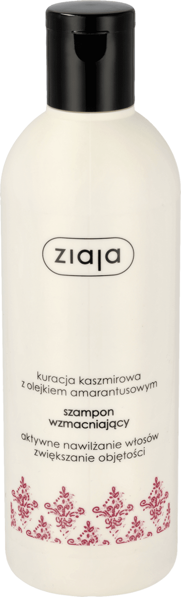 ziaja szampon wzmacniający kuracja kaszmirowa z olejkiem amarantusowym