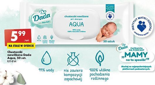 chusteczki nawilżane aqua dada