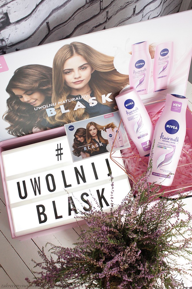 nivea hairmilk szampon wyzwalający blask