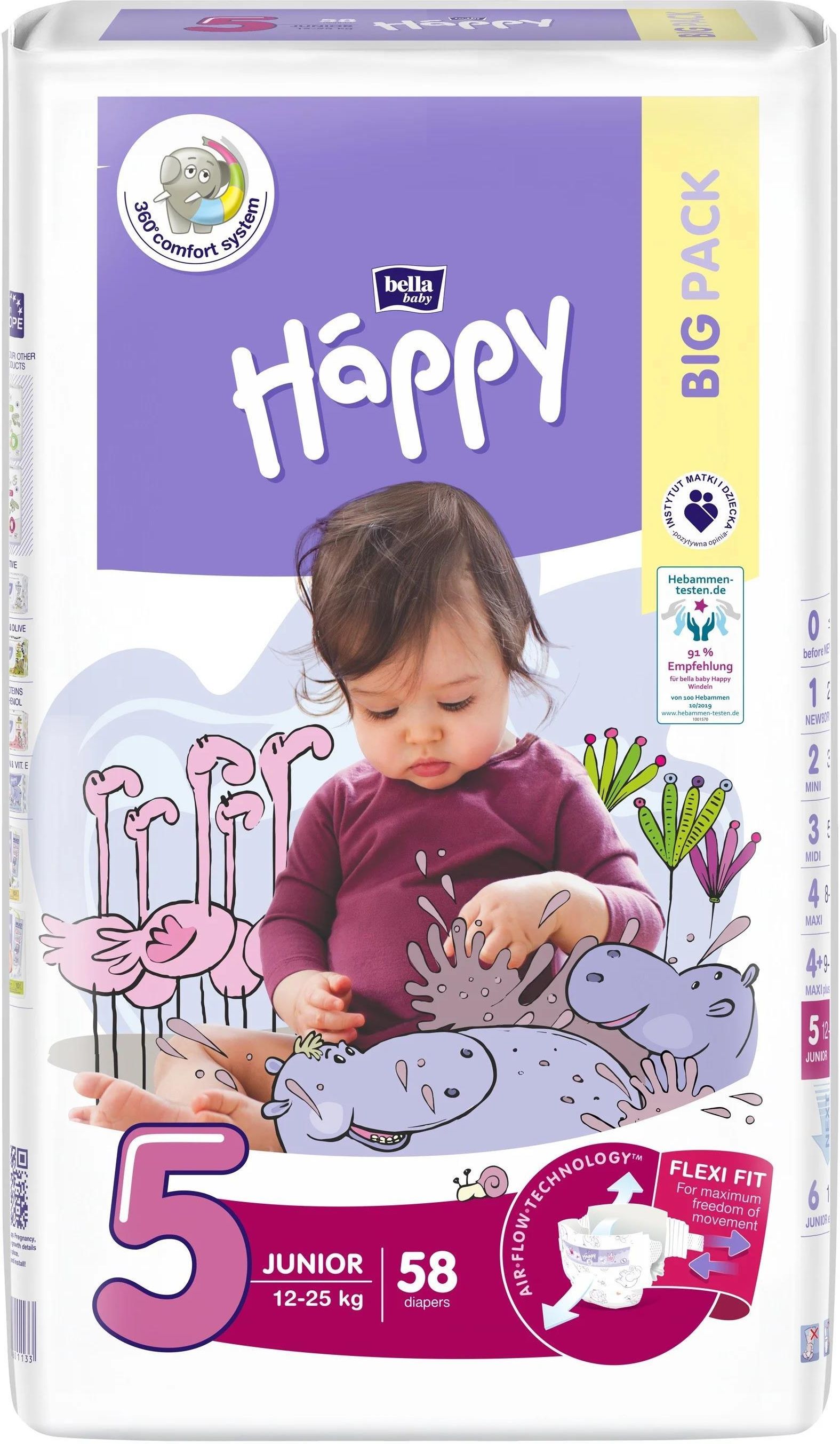 pieluchy happy bella 5 multipack