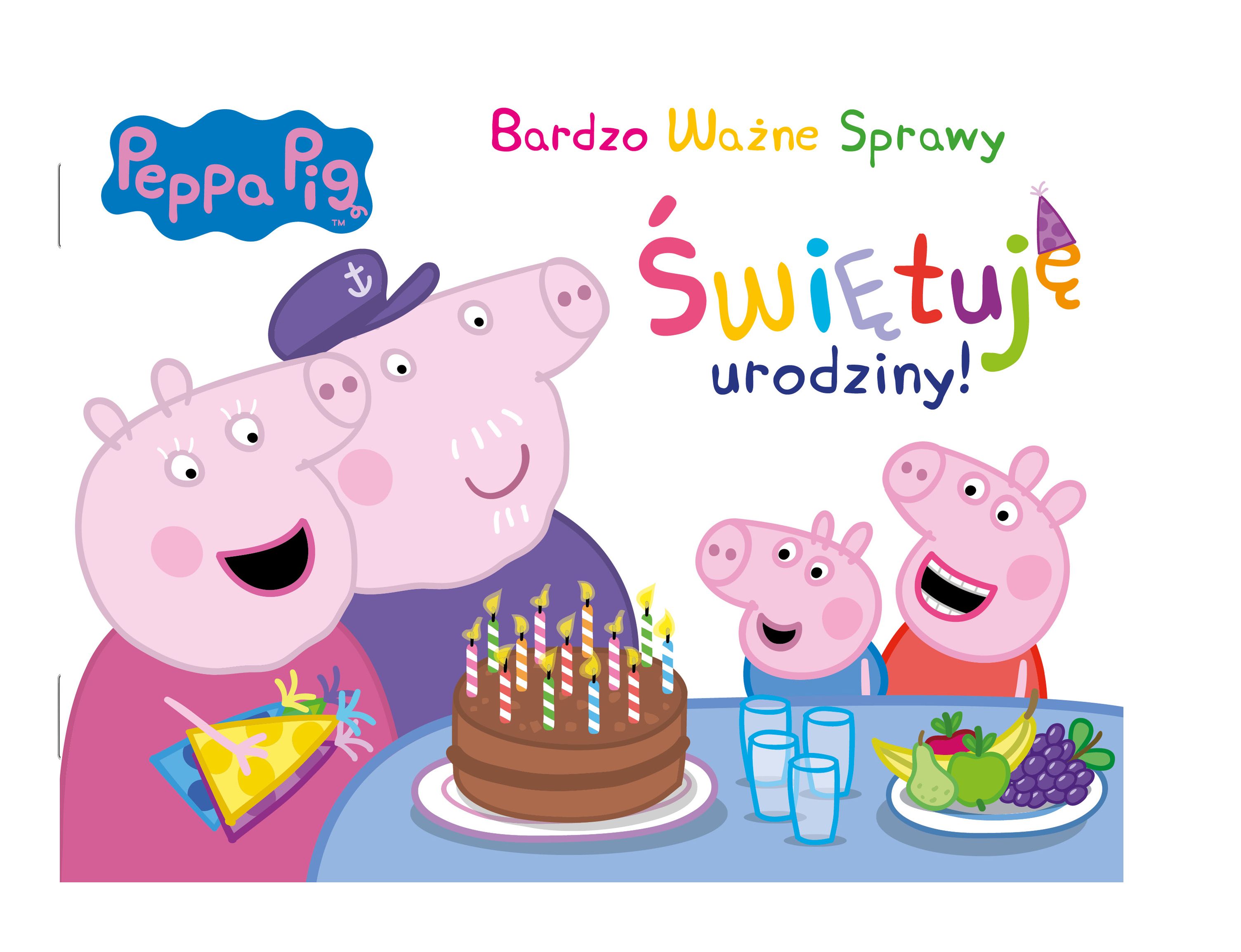 peppa dostała pieluchy na urodziny bajki