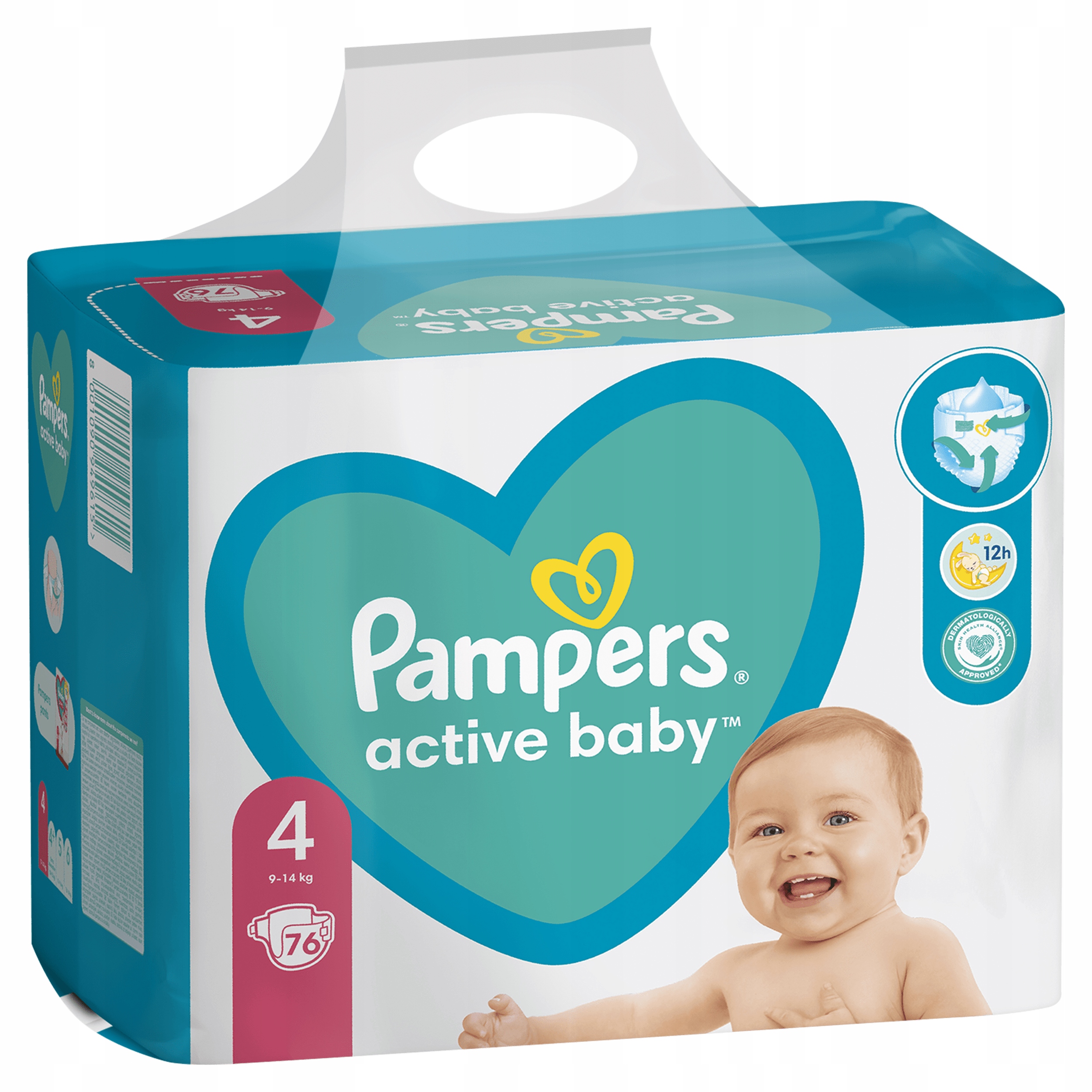 pampers pieluchy active baby 4 maxi 7-14kg 90szt