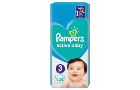 pampers active baby 3 58 szt