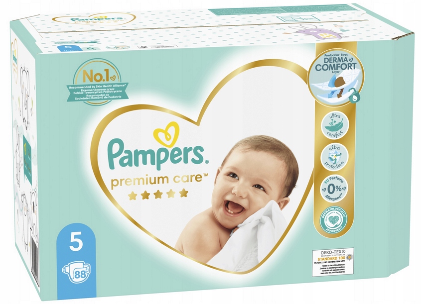 nowe pampers premium care z wzorem