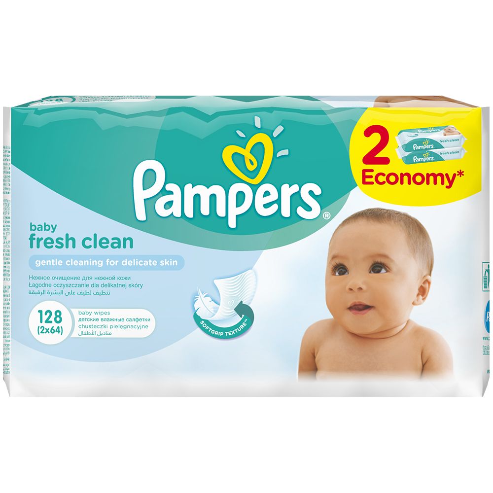 pampers fresh clean 2x64