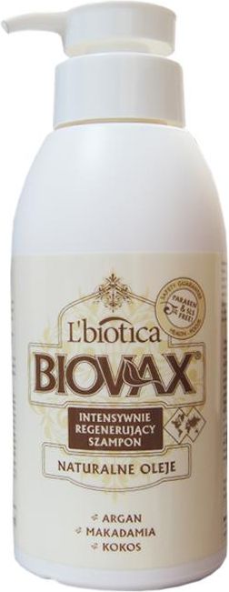 biovax szampon intens regenerujący argan makadamia kokos